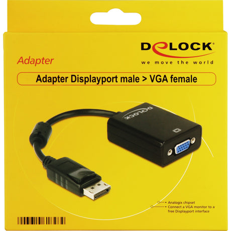 Delock Adapter Displayport 1.1 > VGA (schwarz)