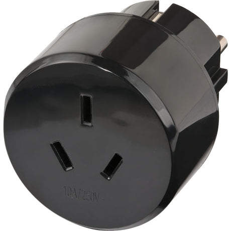 Brennerstuhl Reisestecker-Reiseadapter (Reisestecker-Adapter für: Euro-Steckdose und Australien-, China-Stecker) schwarz