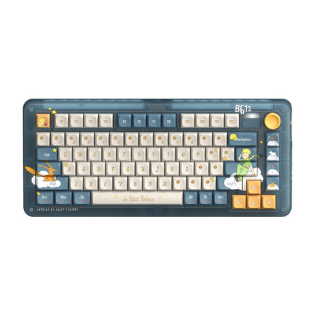Iqunix ZX75 Sky Encounter kabellose mechanische Tastatur (blau, US-Layout (QWERTY), Gateron-Rot, 75 %, RGB-LEDs, Hot-Swap-fähig, Double-Shot-PBT, 2,4 GHz | Bluetooth 5.1 | USB-C)