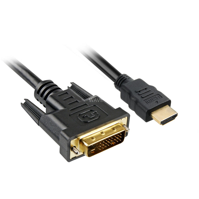 Sharkoon HDMI > DVI-D-Adapter (schwarz, 5 Meter, Dual-Link)