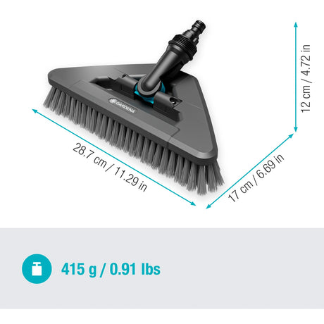 Gardena Cleansystem Stielbürste Soft Flex Waschbürste (Grau, 18812-20)