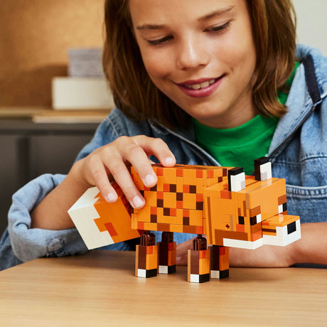 Lego Minecraft der Fuchs, Kinderzimmerdekoration und Tierspielzeug für Kinder – 21588