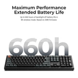 Keychron v6 ultra 8k wireless custom mechanical keyboard (zwart, us lay-out (qwerty), silk pom red, 100%, rgb, hot swap, 2.4 ghz | bluetooth 5.3 | usb-c)