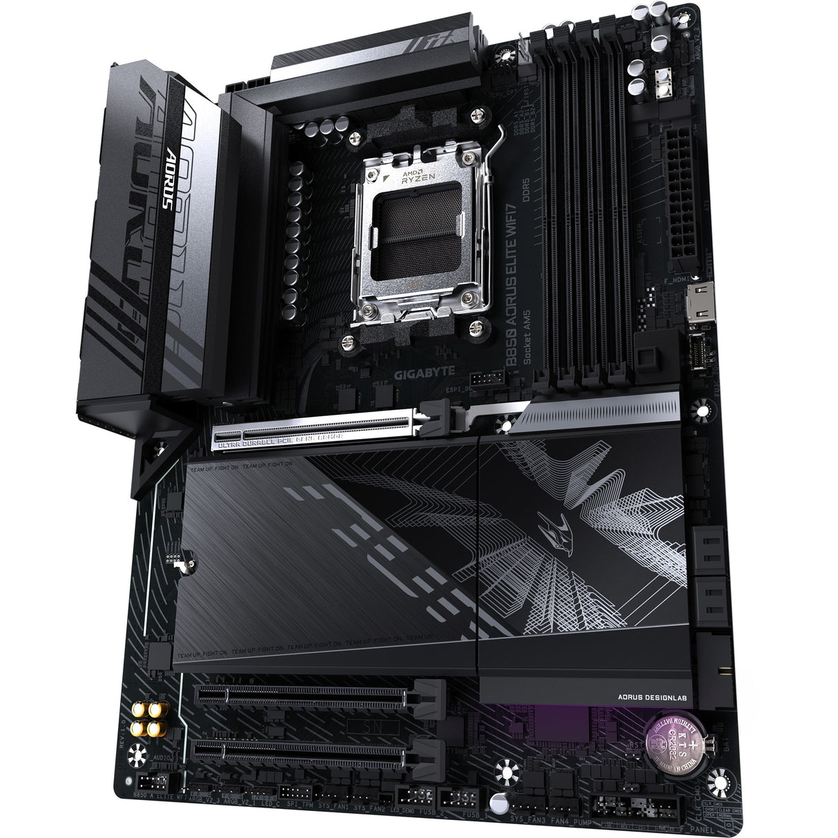 Gigabyte B850 Aorus Elite WiFi7 Sockel AM5 Mainboard (schwarz, RAID, 2,5GB-LAN, WiFi 7, BT, Sound, ATX)