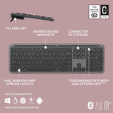 Logitech MK950 Signature Slim Wireless-Desktop-Set (Graphit, US-internationales Layout (QWERTY), 400–4000 dpi)