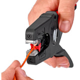 Automatische Abisolierzange von Knipex | Länge 195 mm | 0,08-16 (awg 28-5) mm² | 1 Stück - 12 52 195 - 12 52 195