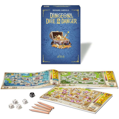 Ravensburger Dungeons, Würfel- und Gefahrenbrettspiel (englisch, 1 – 4 Spieler, 30 – 45 Minuten, ab 12 Jahren)