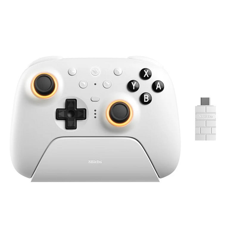 8bitdo Ultimate 2 Bluetooth-Controller (weiß, PC, Switch 2, Bluetooth USB-C 2,4 GHz)