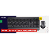Trust Trezo Comfort kabelloses Tastatur- und Mausset, Desktop-Set (schwarz, US-Layout (QWERTY), 100 %)