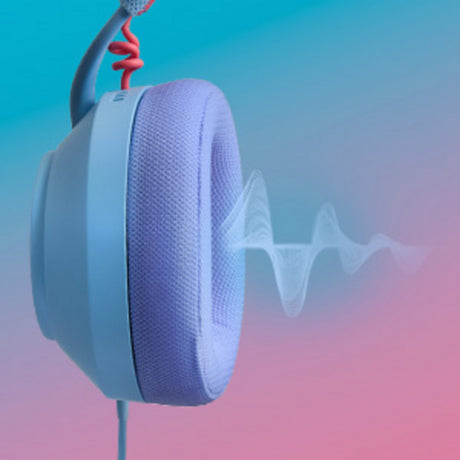 Powera Lucidsound LS10 Kabelgebundenes Gaming-Headset – Ocean Waves Over-Ear-Gaming-Headset (Hellblau Lila, Playstation 5, Playstation 4, Xbox Series