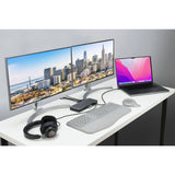 Kensington SD5760t Dockingstation (Silber Schwarz, Thunderbolt 4, USB-C, USB-A, HDMI, PD)