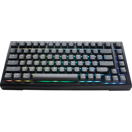 Ducky Projectd Tinker 75 mit QMK über mechanische RGB-Tastatur (Schwarz, US-Layout (QWERTY), Cherry MX Red, 75 %, RGB-LEDs, Double-Shot-PBT, Hot-Swap-fähig, Dichtungsmontage)