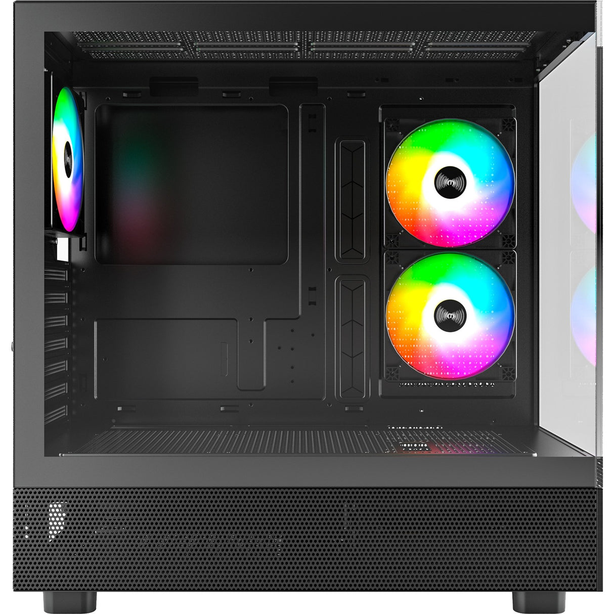 Montech xr Midi-Tower-Gehäuse (schwarz | 2x USB-A | 1x USB-C | RGB | gehärtetes Glas)