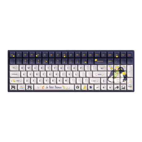Iqunix F97 Starry Tryst RGB mechanische Gaming-Tastatur (dunkelblau, US-Layout (QWERTZ), Gateron-Rot, 96 %, RGB-LEDs, Hot-Swap-fähig, PBT, 2,4 GHz | Bluetooth 5.1 | USB-C)