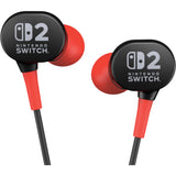 Powera kabelgebundene Ohrhörer für Nintendo Switch 2 In-Ear (schwarz rot, Nintendo Switch 2, Nintendo Switch, Nintendo Switch – OLED-Modell, Nintendo Switch Lite)