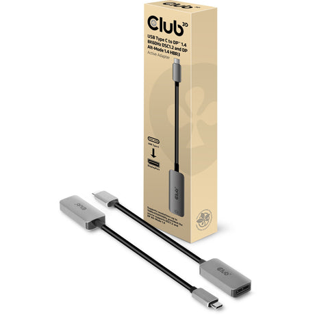 Club 3D USB Typ C – DP1.4 Aktiver Adapter (Grau)