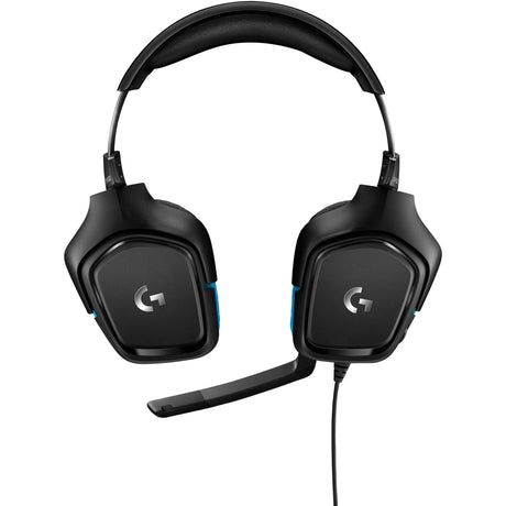Logitech G432 7.1 Surround Sound Kabelgebundenes Over-Ear-Gaming-Headset (Schwarz Blau, PC, Playstation 4, Playstation 5, Xbox One, Xbox Series X|S, Nintendo Switch)