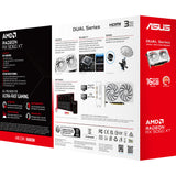 Asus Radeon RX 9060 XT Dual White Edition 16GB Grafikkarte (weiß, RDNA4, GDDR6, 2x Display Port, 1x HDMI 2.1)