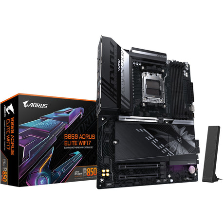 Gigabyte B850 Aorus Elite WiFi7 Sockel AM5 Mainboard (schwarz, RAID, 2,5GB-LAN, WiFi 7, BT, Sound, ATX)