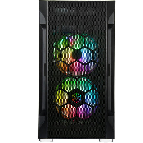 Silverstone sst-fah1mb-pro Midi-Tower-Gehäuse (schwarz | 3x USB-A | RGB | gehärtetes Glas)
