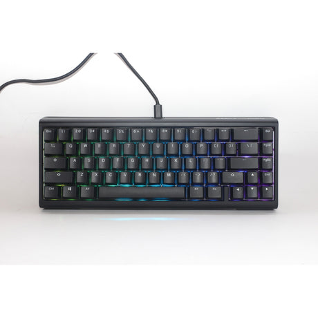 Ducky Projectd Tinker 65 mit QMK über mechanische RGB-Tastatur (Schwarz, US-Layout (QWERTY), Cherry MX Red, 65 %, RGB-LEDs, Double-Shot-PBT, Hot-Swap-fähig, Dichtungsmontage)