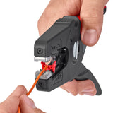 Automatische Abisolierzange von Knipex | Länge 195 mm | 0,08-16 (awg 28-5) mm² | 1 Stück - 12 52 195 - 12 52 195