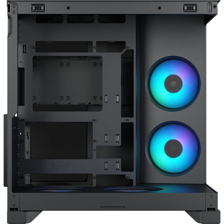 Fractal Design Pop 2 Vision RGB Midi-Tower-Gehäuse (schwarz | 1x USB-A | 1x USB-C | RGB | gehärtetes Glas)