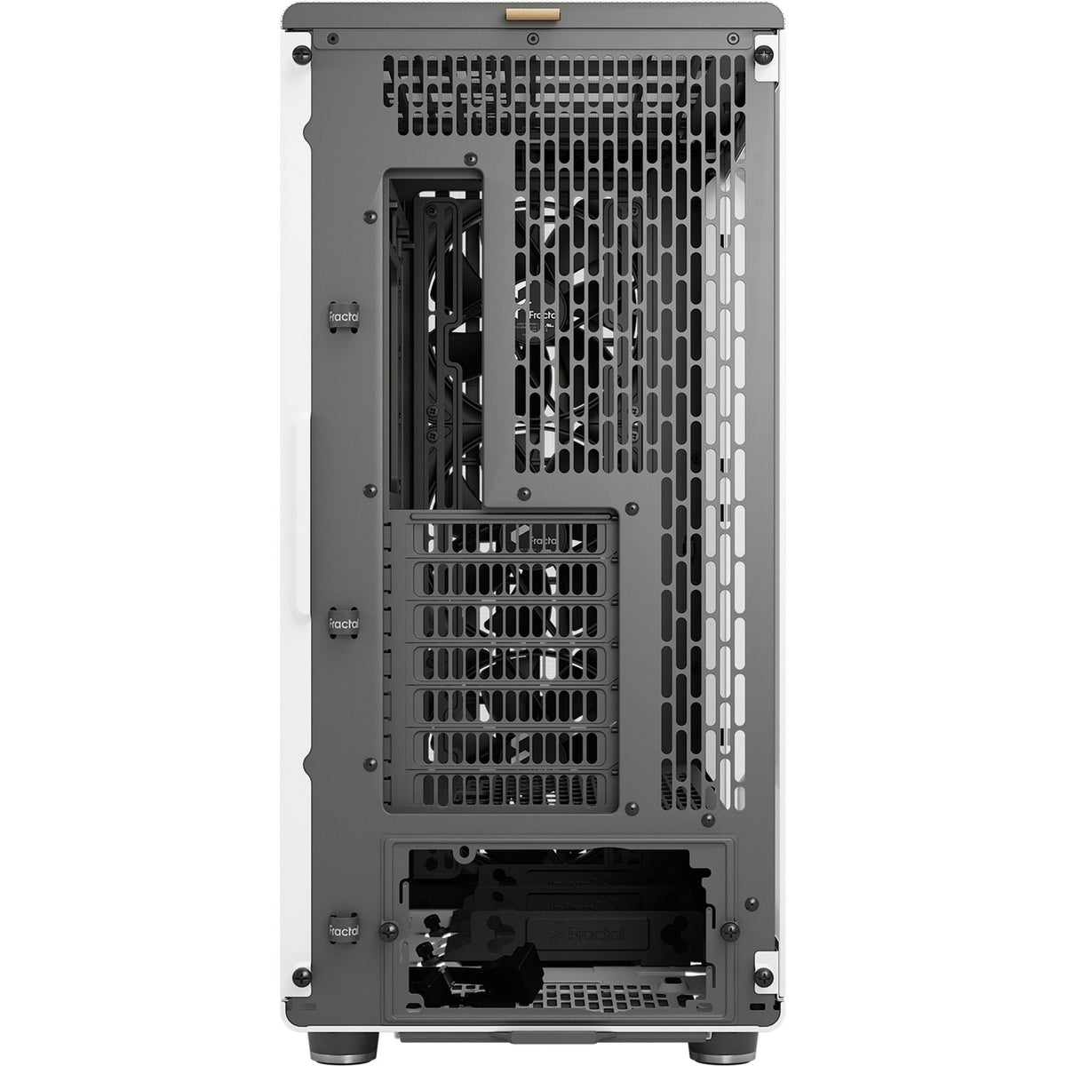 Fractal Design North XL RC Chalk White TG Clear Midi-Tower-Gehäuse (weiße Holzfarbe | 2x USB-A | 1x USB-C | gehärtetes Glas)