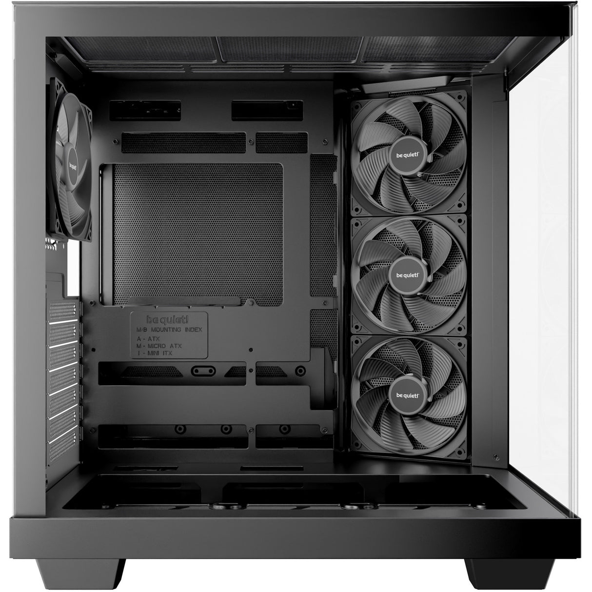 Be quiet! light base 500 midi tower behuizing (zwart | 2x usb-a | 1x usb-c | rgb | window)