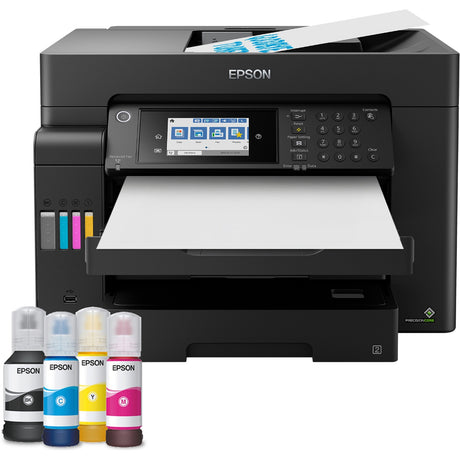 Epson ecotank et-16605 All-in-One-Tintenstrahldrucker mit Faxfunktion (Schwarz, USB, WLAN, Scannen, Kopieren, Faxen)