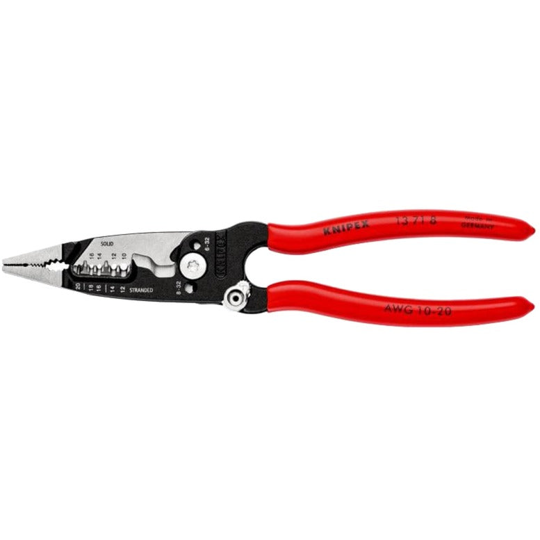Knipex Abisolierzange Multifunktionszange | für Elektriker | amerikanisches Modell | kunststoffbeschichtet - 13 71 8