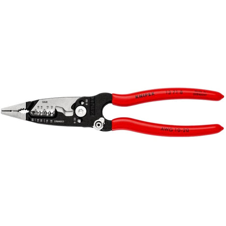 Knipex Abisolierzange Multifunktionszange | für Elektriker | amerikanisches Modell | kunststoffbeschichtet - 13 71 8