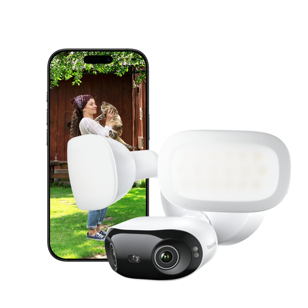 Reolink f751w elite floodlight wifi beveiligingscamera (wit, uhd 4k, wifi)