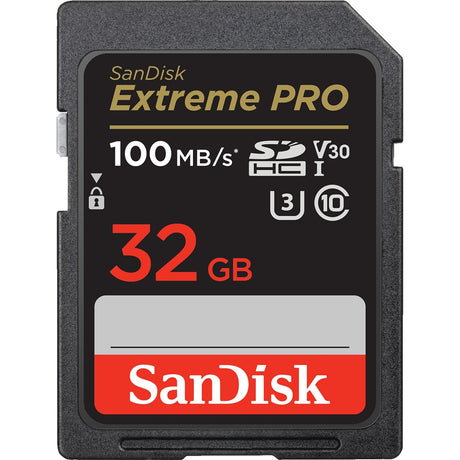 Sandisk Extreme Pro SDHC 32 GB Speicherkarte (schwarz, UHS-I, Klasse 10, U3, V30)