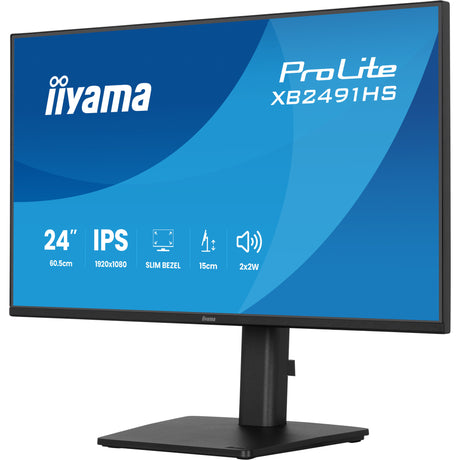 Iiyama prolite xb2491hs-b1 23.8 monitor (zwart, 120 hz, hdmi, displayport, audio)
