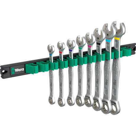 Wera 9632 Magnetstreifen 6000 Joker Imperial 1 Maul-Ratschenschlüssel-Set Schraubenschlüssel (Zoll, 8-teilig)