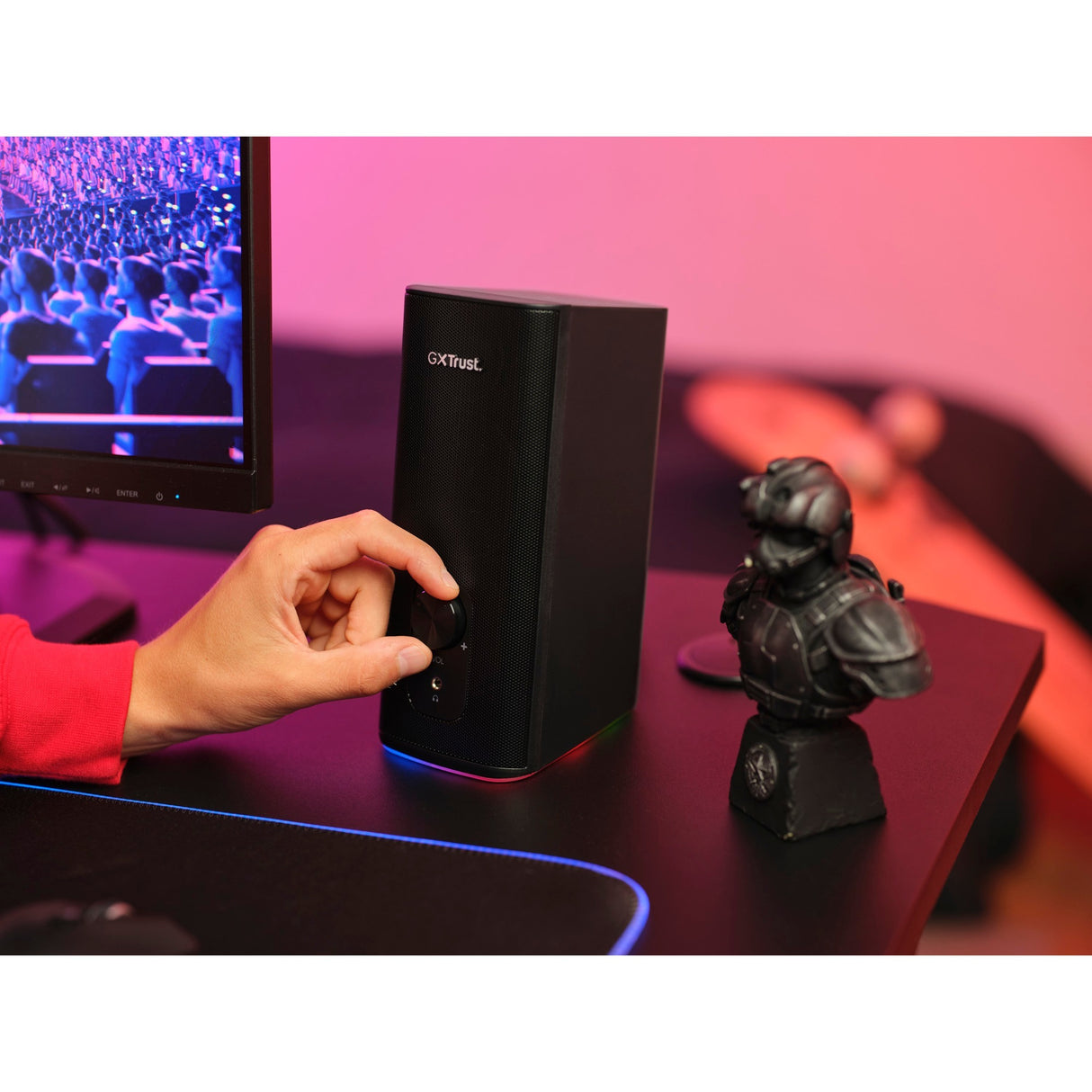 Trust GXT 612 Cetic PC-Lautsprecher (Schwarz, Bluetooth, RGB)