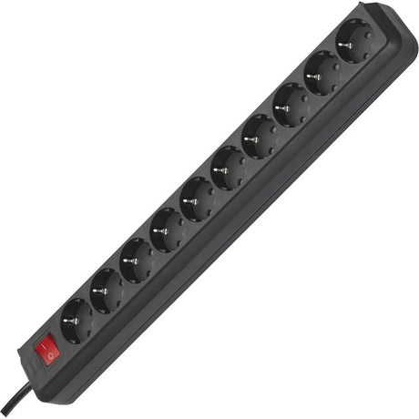 Brennerstuhl eco-line Steckdosenleiste 10x Steckdosenleiste (schwarz, 1159300010, für 10 Stecker)