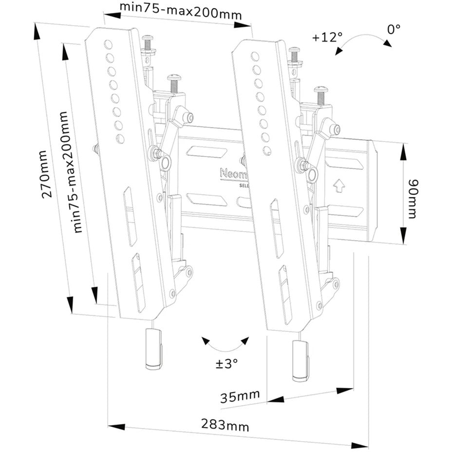 Neomounts von Newstar Select WL35S-850BL12 TV-Wandstonde