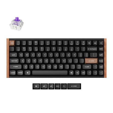 Keychron K2 HE-F1 Special Edition RGB mechanische Tastatur (schwarz, US-Layout (QWERTY), Gateron Double-Rail-Magnetnebel, 75 %, RGB-LEDs, osa Double-Shot PBT, Hot-Swap, 2,4 GHz | Bluetooth 5.2 | USB-C)