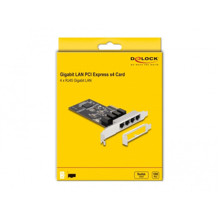 Delock Delock PCI Express X4 Card 4 x RJ45 Gigabit LAN