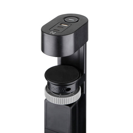Neomounts DS22-840BL6 Tischsteckdose mit Klemme und USB-C- und USB-A-Anschlüssen – Schnelllade-Steckdosenleiste (schwarz)