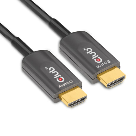 Club 3D Ultra High Speed AOC HDMI 2.1 zertifiziertes unidirektionales Kabel Stecker-Stecker (Schwarz, 20 Meter, 4K 120 Hz, 8K 60 Hz, 48 Gbit/s)