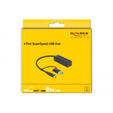 Delock 4-Fever USB 3.2 Gen 1 Hub mit USB Typ-C oder USB T T.