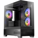 Antec cx500m argb Mini-Tower-Gehäuse (schwarz | 2x USB-A | 1x USB-C | gehärtetes Glas)