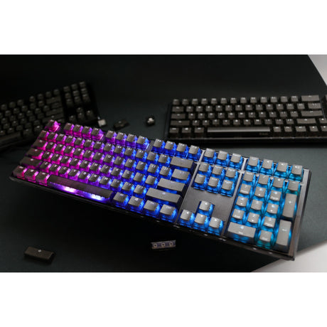 Mechanische Tastatur Ducky One 3 Aura RGB (Schwarz, US-Layout (QWERTY), Cherry MX Brown, 100 %, ABS Double Shot, Hot Swap)