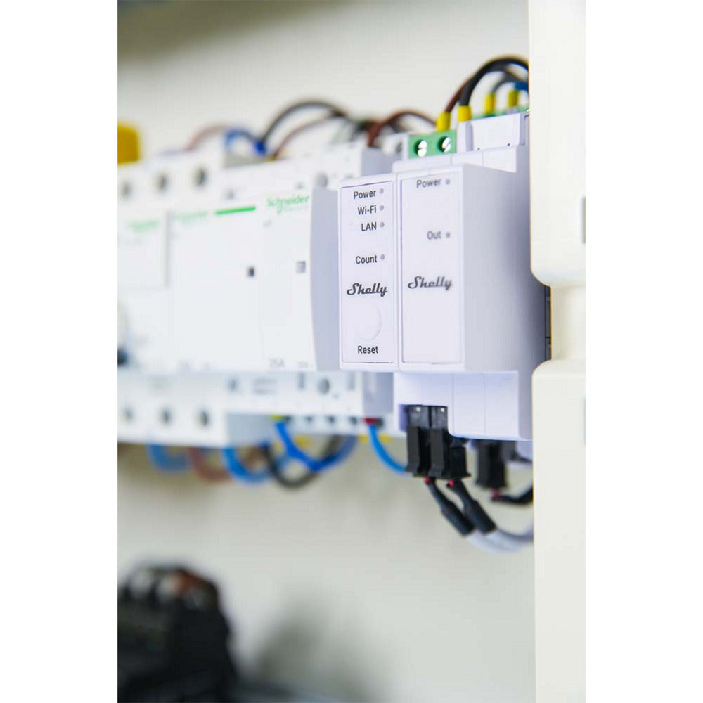 Shelly Pro Dimmer 0 1–10 V PM (blau, Bluetooth 4.2, WLAN)