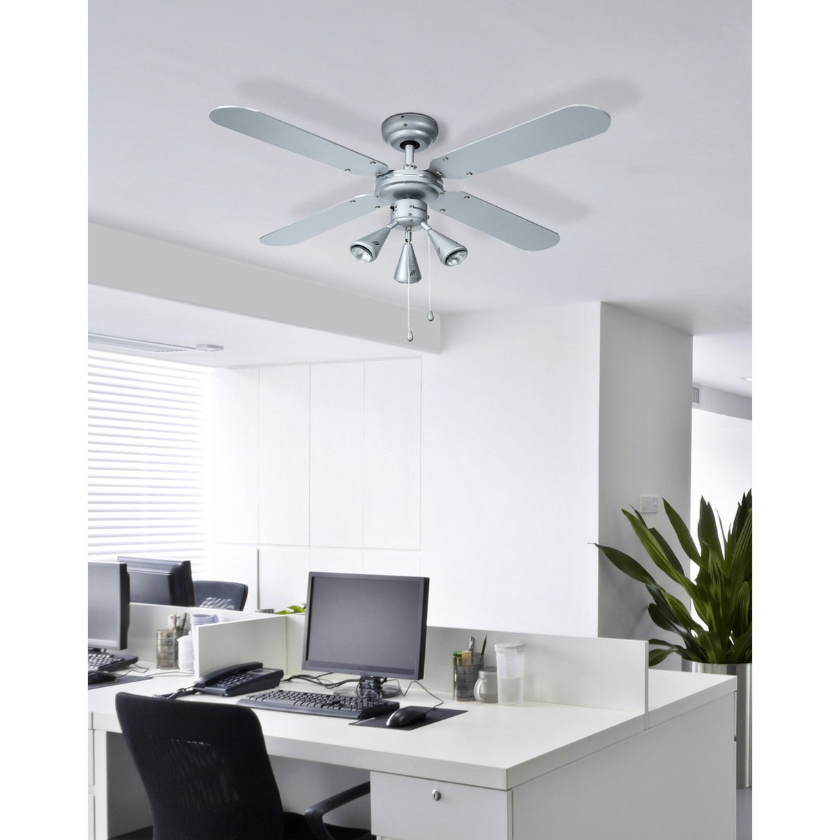 Bestron DLHB42S Deckenventilator mit Beleuchtung