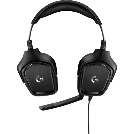 Logitech G432 7.1 Surround Sound Kabelgebundenes Over-Ear-Gaming-Headset (Schwarz Blau, PC, Playstation 4, Playstation 5, Xbox One, Xbox Series X|S, Nintendo Switch)