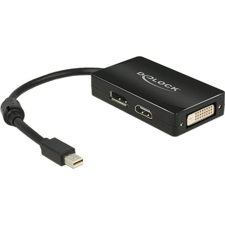 Delock Mini DisplayPort > DisplayPort HDMI DVI Adapter (schwarz, 0,16 Meter)